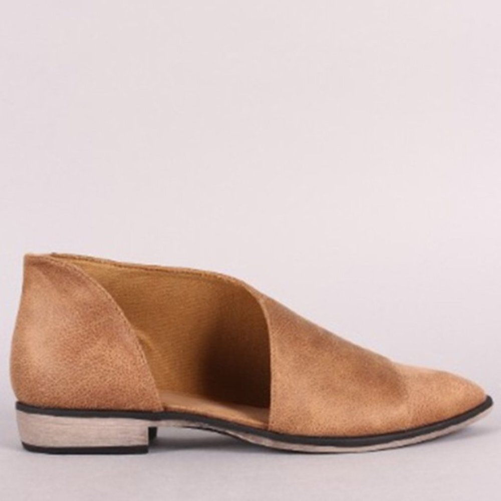 ‘Lullaby’ Taupe Suede Flats - Picture 2 of 2
